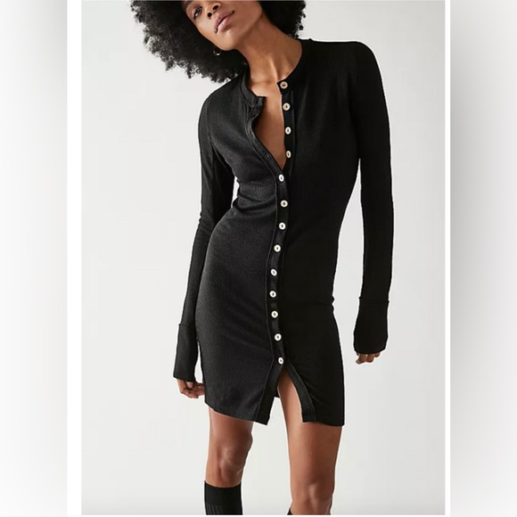 Free People Gia Cardigan OR Dress ✨ Warm Tobacco Size Small | brown tan mocha - Picture 7 of 13